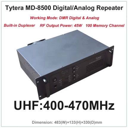 TYT MD-8500 UHF 400-470MHz DMR Digital & Analog Professional Walkie Talkie Repeater with Duplexer(RF Output Power 45W)