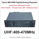 Repetidor TYT MD-8500 UHF 400-470MHz DMR digital y analógico para walkie talkie profesional con dúplex (potencia de sali