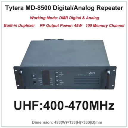 TYT MD-8500 UHF 400-470MHz DMR Digital & Analog Professional Walkie Talkie Repeater with Duplexer(RF Output Power 45W)