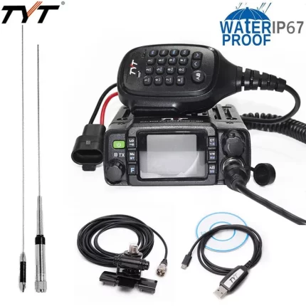 TYT TH-8600 IP67 Waterproof Mini Car Radio Dual Band 144-148MHz/420-450MHz 25W Amateur HAM Mobile Radio TH8600
