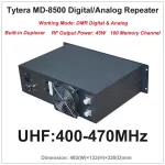 Repetidor TYT MD-8500 UHF 400-470MHz DMR digital y analógico para walkie talkie profesional con dúplex (potencia de sali
