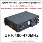 Repetidor TYT MD-8500 UHF 400-470MHz DMR digital y analógico para walkie talkie profesional con dúplex (potencia de sali