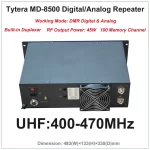 Repetidor TYT MD-8500 UHF 400-470MHz DMR digital y analógico para walkie talkie profesional con dúplex (potencia de sali