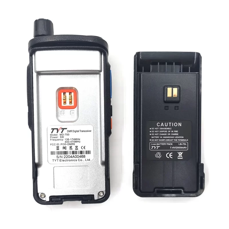 راديو TYT MD-750 DMR walkie talkie مزدوج النطاق VHF UHF بفتحتي وقت رقمي