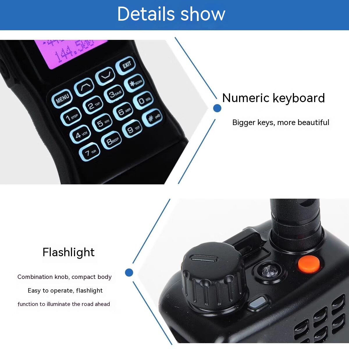 Clarigo AR-152 Intercom Aviation maritime frequency dual UV83 One key frequency anti-drop dust wireless copy tape radio