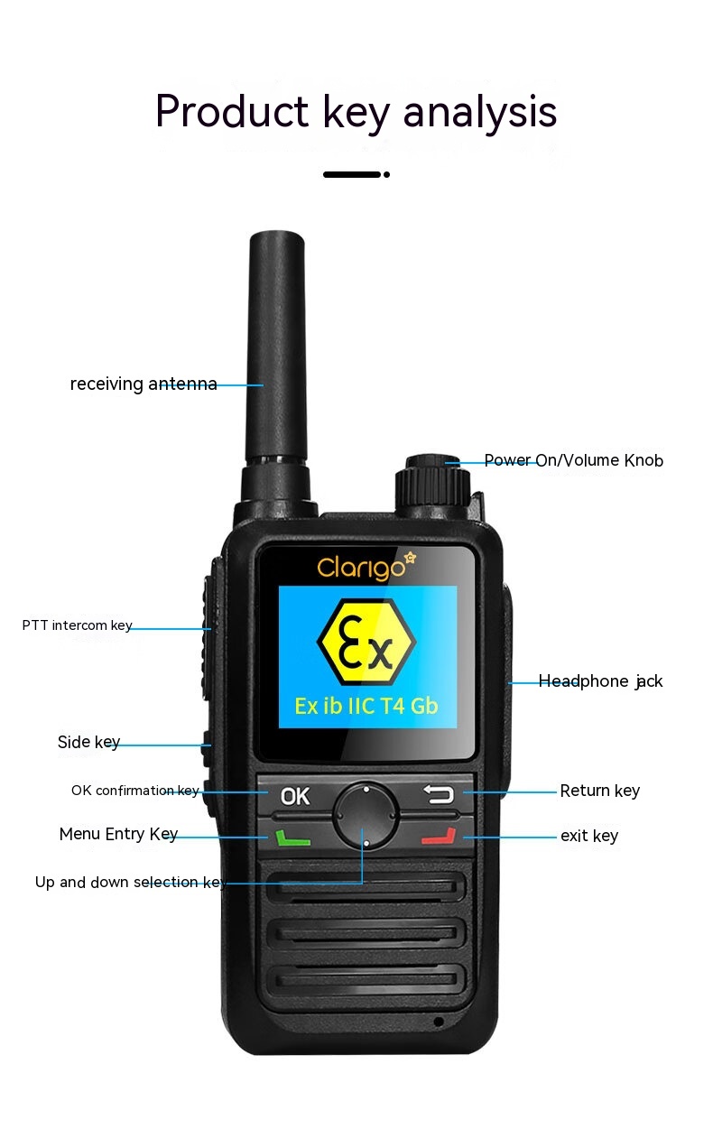 Clarigo DP-89EX walkie-talkie explosion-proof 4G national intercom