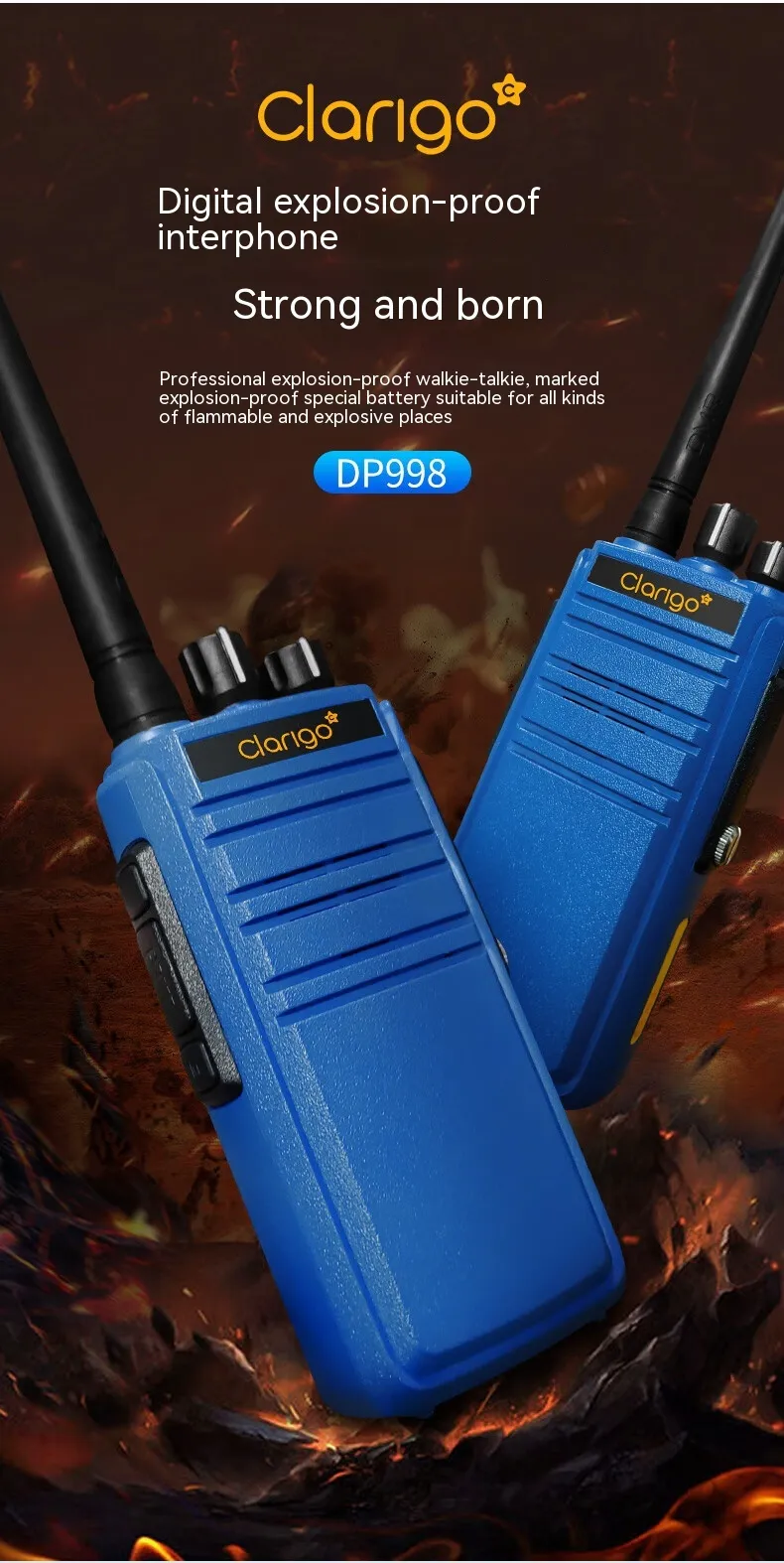 Clarigo DP998 digital explosion-proof walkie-talkie