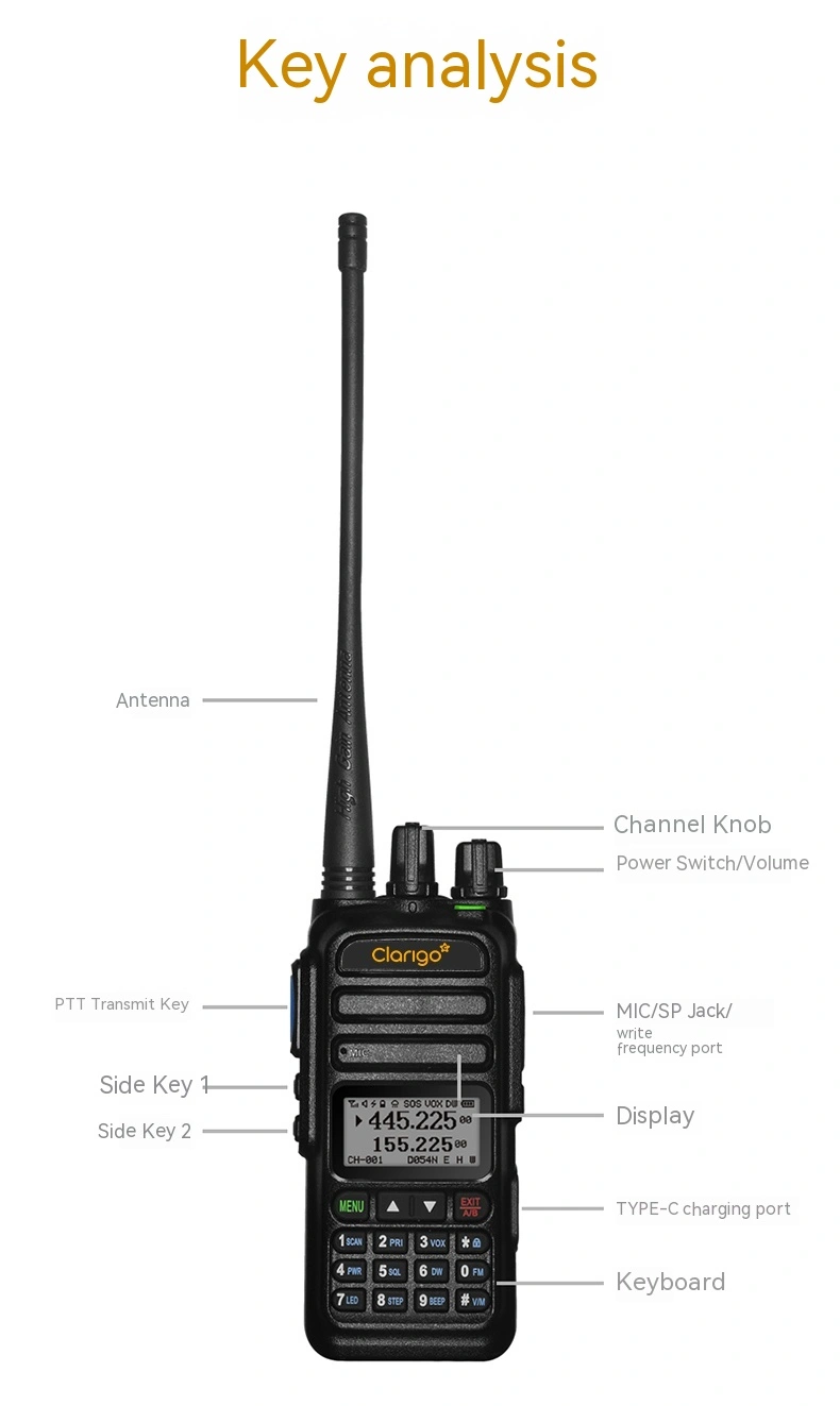 راديو Clarigo UV83 TP-79 لترددات الطيران والملاحة البحرية