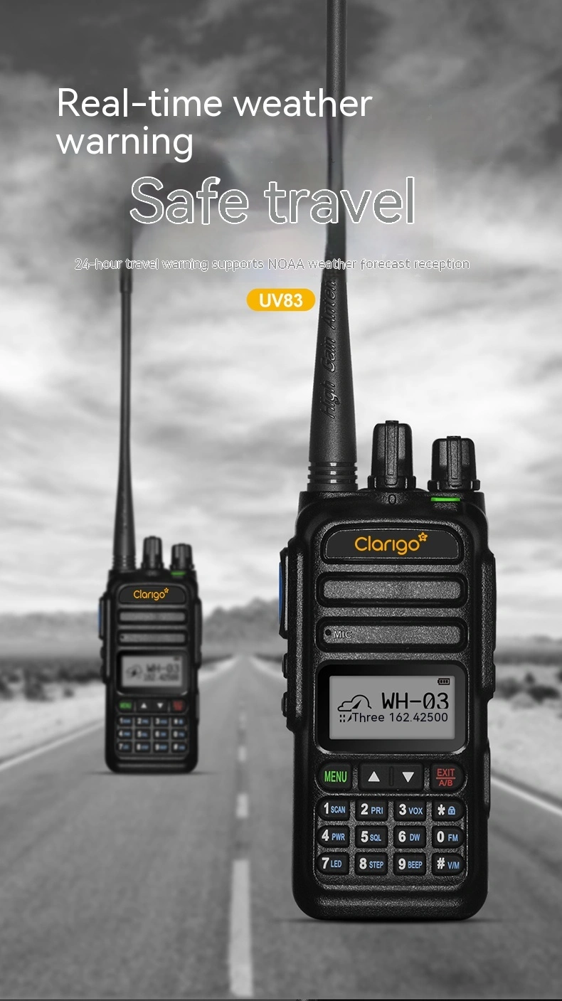 راديو Clarigo UV83 TP-79 لترددات الطيران والملاحة البحرية