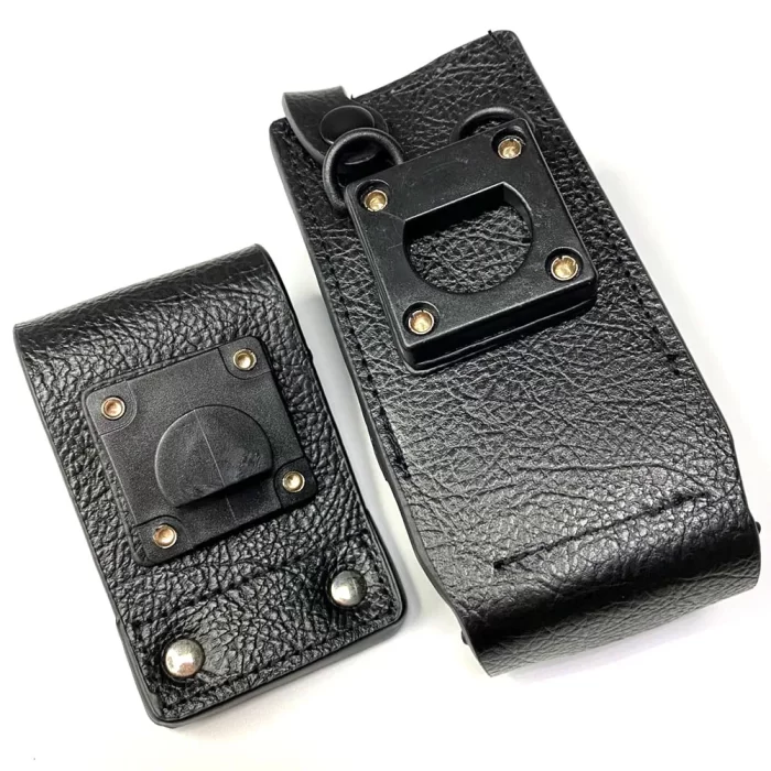 Two Way Radio Hard Leather Carry Case with Belt Loop