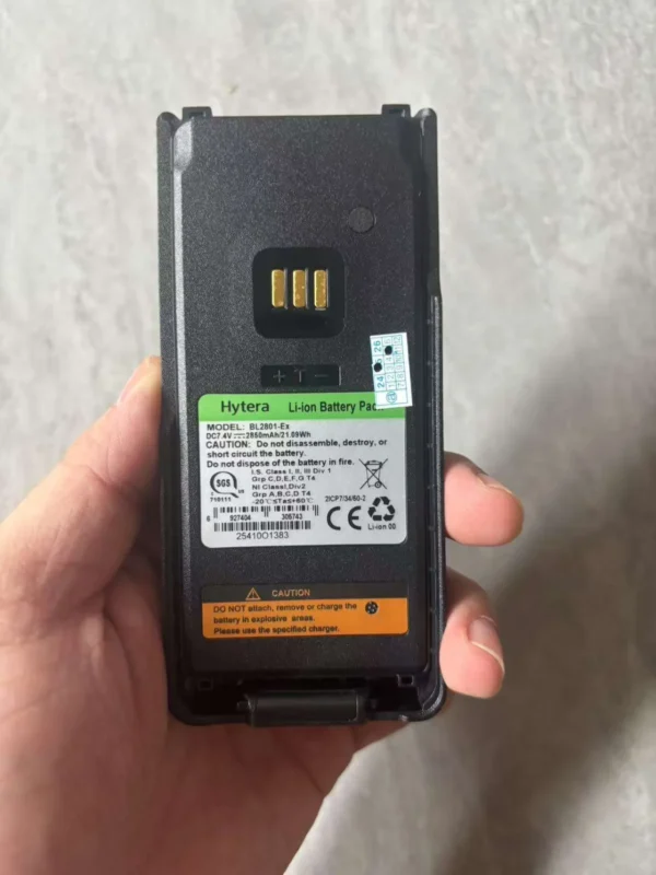 Hytera Bl2801-ex Battery 7.4V 2850mAh Li-ion Ip68 Explosion  - view 2