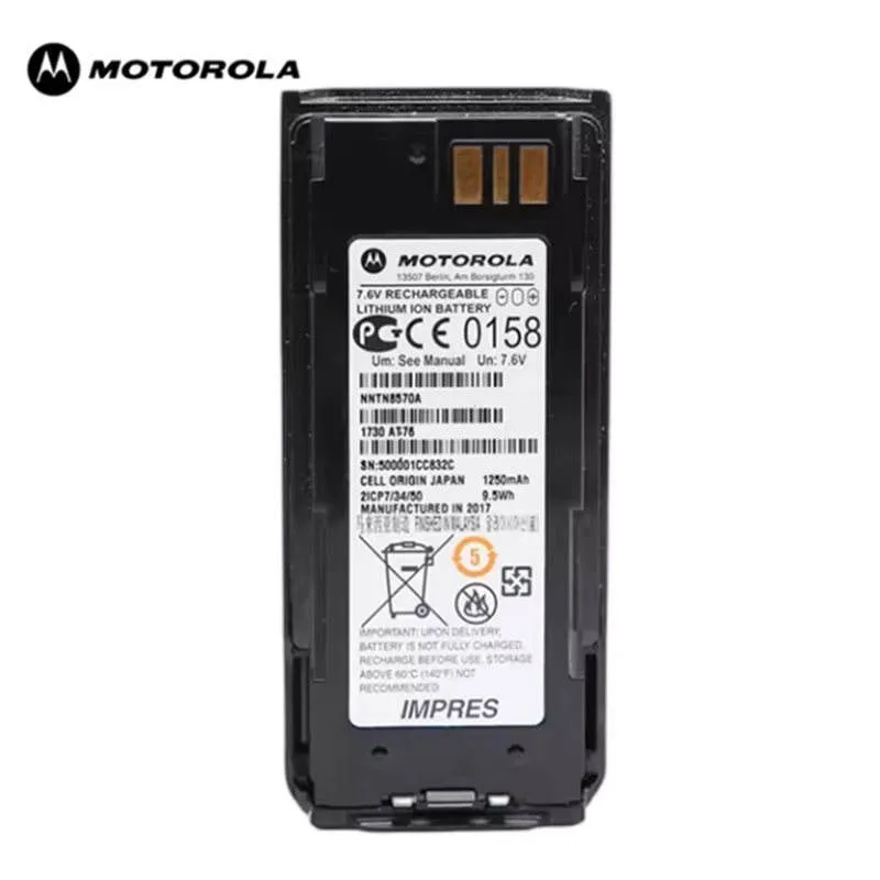 Motorola NNTN8570 Batteries - front view Motorola NNTN8570 Batteries - front view