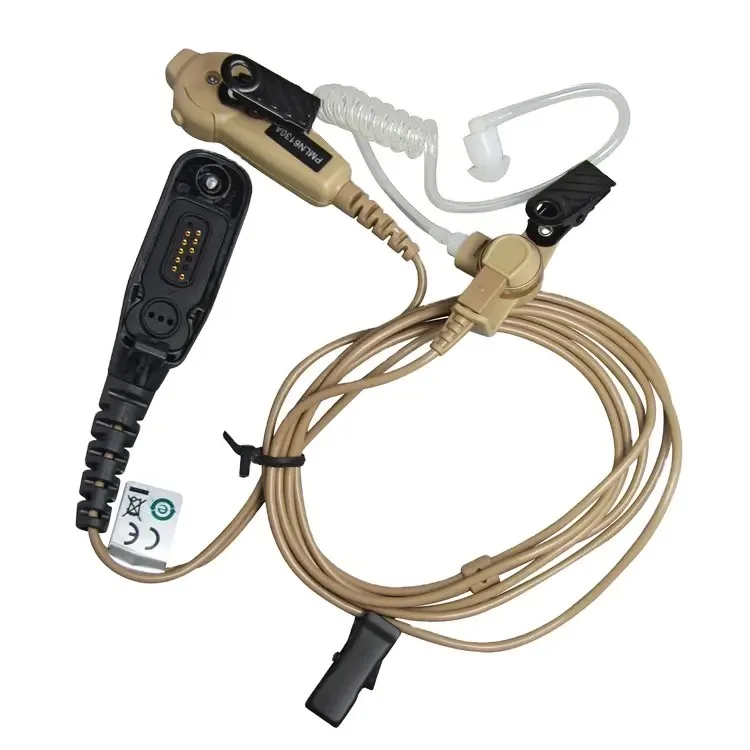 Motorola PMLN6130 Earpieces Headsets - front view Kit micro IMPRES 2 fils PMLN6130 pour DP4401E DP4600E