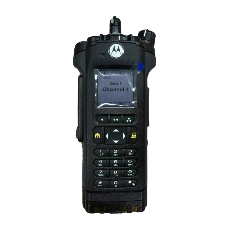 Front view of the APX6000-compatible waterproof DMR handheld radio