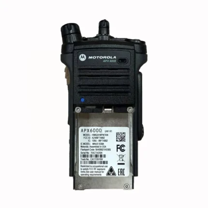 Detail shot of the APX6000-compatible waterproof DMR handheld radio