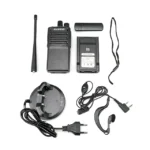 Baofeng BF-C2 compact handheld transceiver radio held in hand