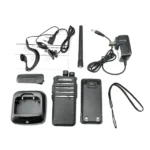 BaoFeng BF-1902 UHF handheld ham radio in black held in hand