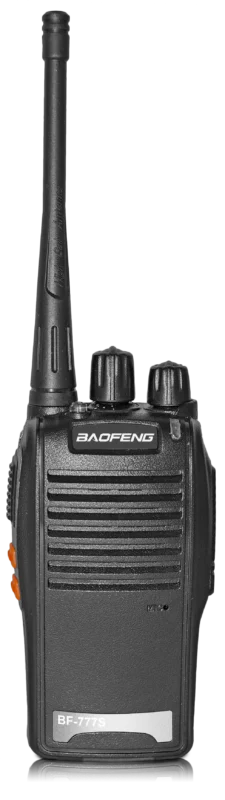 Front view of the BaoFeng BF-777S compact UHF two way transceiver