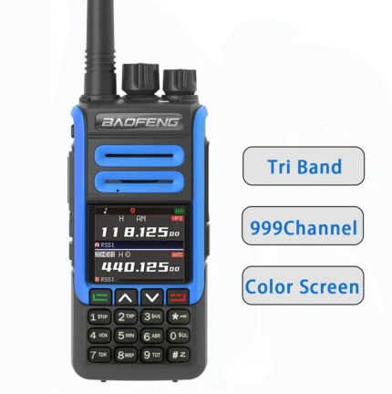 Front view of the Baofeng BF-1802 tri band handheld radio