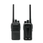Baofeng BF-N9 dual band handheld ham transceiver held in hand