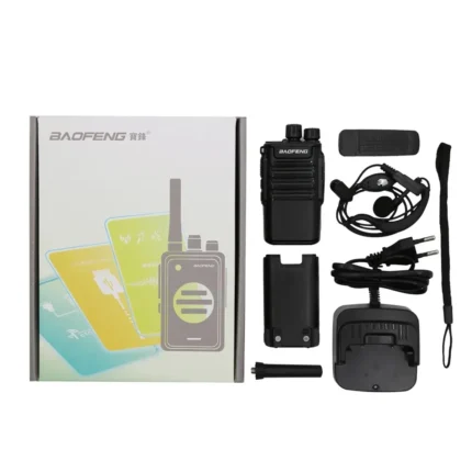 Detail shot of the BaoFeng BF-V8 compact UHF two way radio handheld unit