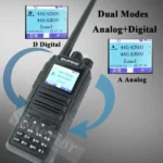 Detail shot of the Baofeng DM-1701 DMR dual time slot digital radio