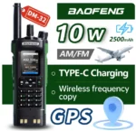 Radio numérique Baofeng DM-32UV 10W GPS 1000 canaux AM FM
