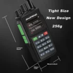 Package contents of the Baofeng UV-22L dual band handheld two way radio, black housing