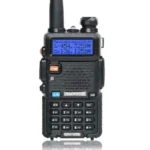 Front view of the Baofeng UV-5R Mini handheld ham radio transceiver