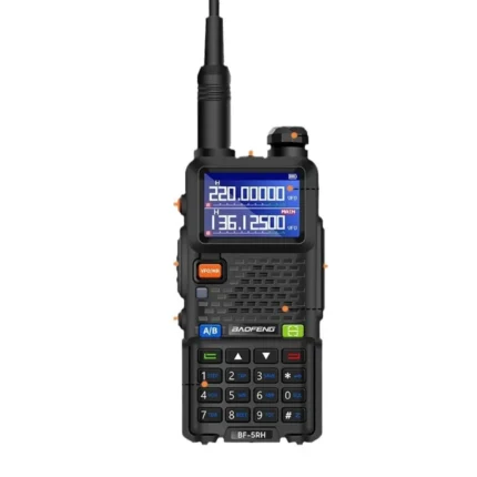 Front view of the Baofeng UV-5RH Pro Max dual band handheld transceiver