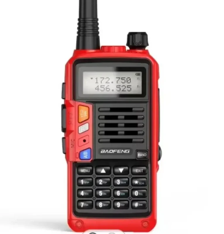 Front view of the Baofeng UV-S9 Plus dual band VHF UHF two way radio