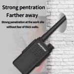 Detail shot of the BFW31E FCC certified IP54 UHF analog handheld radio