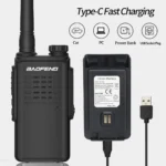 Side profile of the BFW31E FCC certified IP54 UHF analog handheld radio