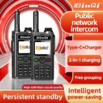 Detail shot of the BINQI BQ-298 high power DMR 4G PoC handheld radio