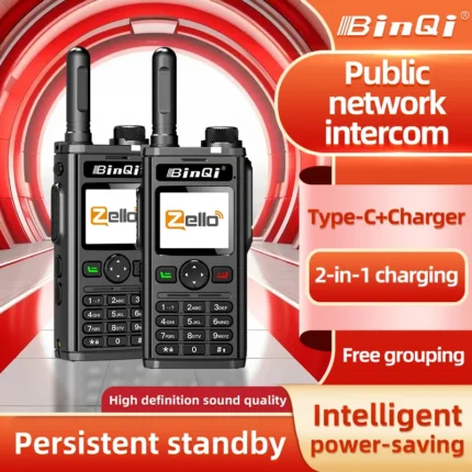 BINQI BQ-298 DMR Potente 4G PoC Portátil, Alcance 100km