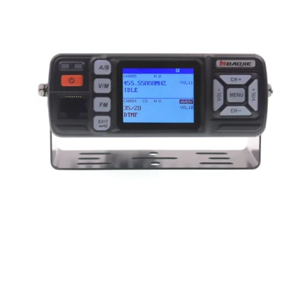 Detail shot of the BAOJIE BJ-318 25W dual band IPX7 mini vehicle base radio