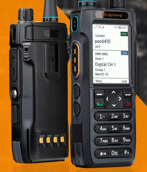 Tw Caltta E3208 Two Way Radio Front view of the Caltta E3208 IP68 rugged 4G PoC two way radio