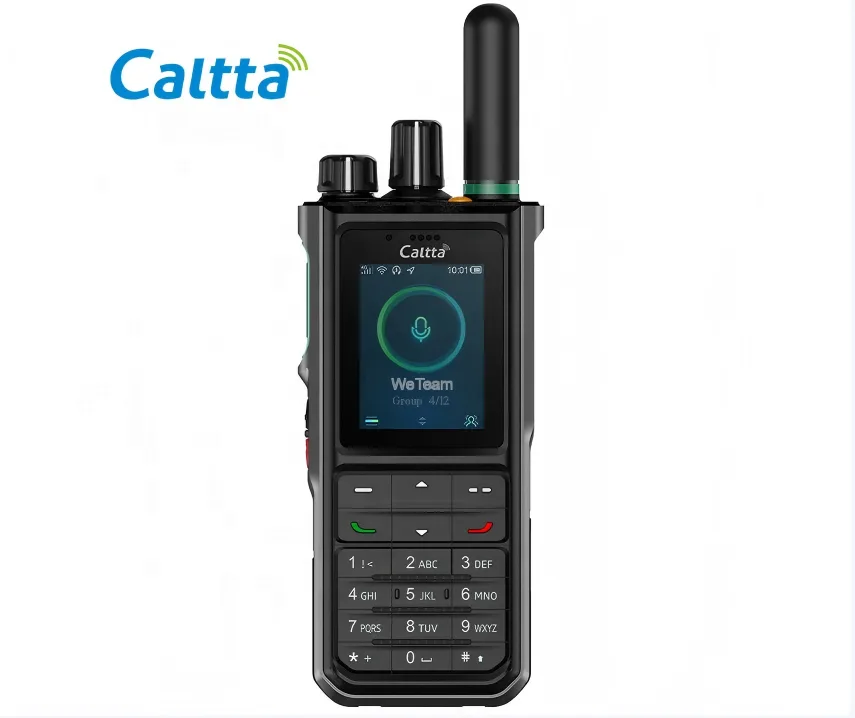 Tw Caltta E690 Two Way Radio Front view of the Caltta E690 rugged LTE PoC two way radio with GPS