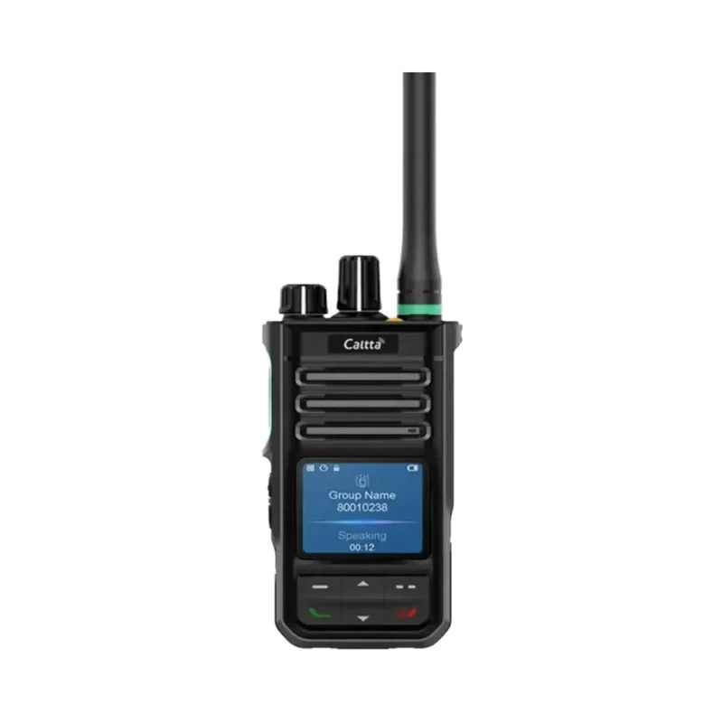 Front view of the Caltta PH660 rugged digital two-way radio handset