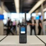 Close-up of the Caltta PH690 waterproof digital handheld transceiver
