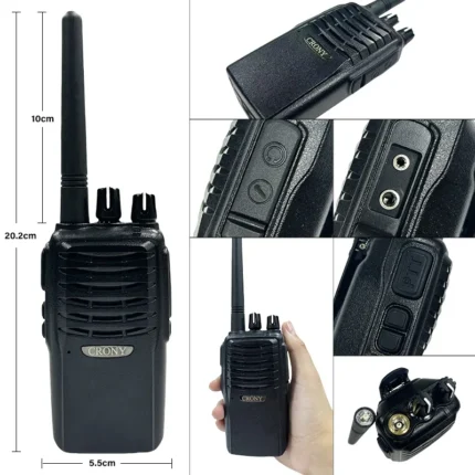 Rádio Portátil CY-5800 UHF FM 8W, Alcance 10 km, Type-C