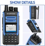 DR-1802U UHF DMR digital portable radio handset held in hand