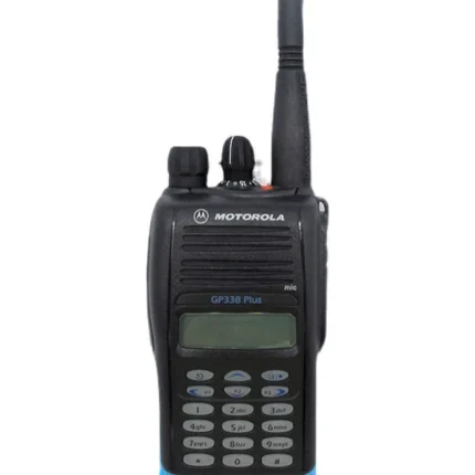 Front view of the GP338 Plus high power UHF VHF portable radio