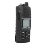 Close-up of the HX-380 floating marine VHF handheld transceiver