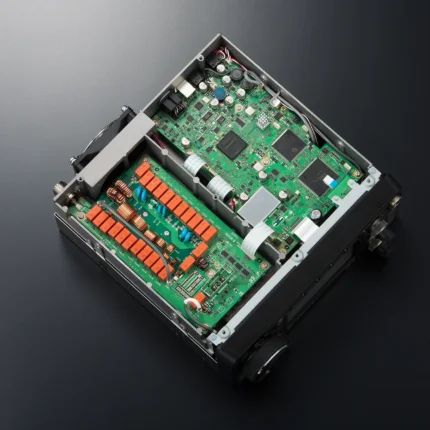 Detail shot of the IC-7300 HF transceiver with real-time spectrum scope