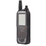 Close-up of the IC-A25N VHF airband GPS handheld transceiver