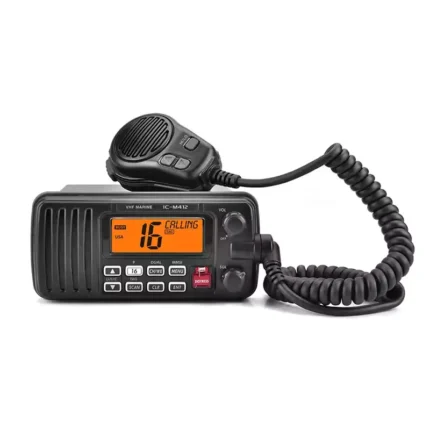 Detail shot of the IC-M412 25W submersible VHF marine mobile radio