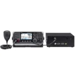 Front view of the IC-M605 fixed mount VHF DSC marine radio with AIS receiver