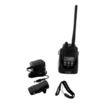 Side profile of the IC-M88 VHF marine portable radio IP67 body