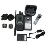 Close-up of the IC-T10 VHF digital handheld radio IP67